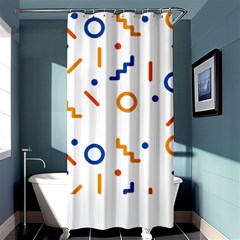 Abstract Dots And Line Pattern T- Shirt Abstract Dots And Line Pattern 4 Shower Curtain 36  X 72  (stall)  by EnriqueJohnson