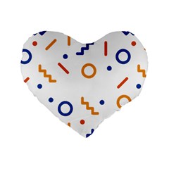 Abstract Dots And Line Pattern T- Shirt Abstract Dots And Line Pattern 4 Standard 16  Premium Heart Shape Cushions by EnriqueJohnson