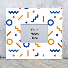 Abstract Dots And Line Pattern T- Shirt Abstract Dots And Line Pattern 4 White Wall Photo Frame 5  X 7  by EnriqueJohnson