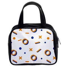 Abstract Dots And Line Pattern T- Shirt Abstract Dots And Line Pattern T- Shirt Classic Handbag (two Sides) by EnriqueJohnson