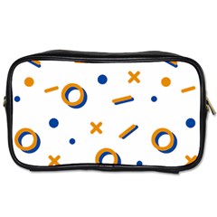 Abstract Dots And Line Pattern T- Shirt Abstract Dots And Line Pattern T- Shirt Toiletries Bag (two Sides) by EnriqueJohnson