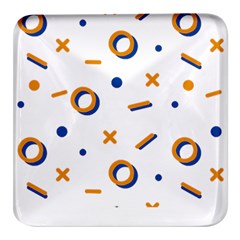 Abstract Dots And Line Pattern T- Shirt Abstract Dots And Line Pattern T- Shirt Square Glass Fridge Magnet (4 Pack)