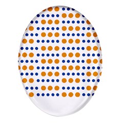 Abstract Dots Pattern T- Shirt Abstract Dots Pattern T- Shirt Oval Glass Fridge Magnet (4 Pack)