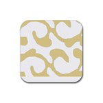 Abstract Pattern Baby Blue Swirl T- Shirt Abstract Pattern Baby Blue Swirl T- Shirt Rubber Coaster (Square) Front