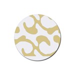 Abstract Pattern Baby Blue Swirl T- Shirt Abstract Pattern Baby Blue Swirl T- Shirt Rubber Coaster (Round) Front