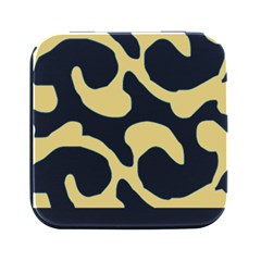 Abstract Pattern Baby Blue Swirl T- Shirt Abstract Pattern Baby Blue Swirl T- Shirt Square Metal Box (black)