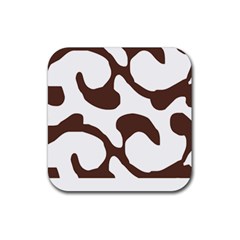 Abstract Pattern Beige Swirl T- Shirt Abstract Pattern Beige Swirl T- Shirt Rubber Coaster (square) by EnriqueJohnson