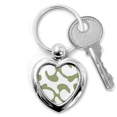 Abstract Pattern Green Swirl T- Shirt Abstract Pattern Green Swirl T- Shirt Key Chain (heart) by EnriqueJohnson