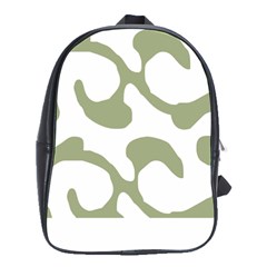 Abstract Pattern Green Swirl T- Shirt Abstract Pattern Green Swirl T- Shirt School Bag (large) by EnriqueJohnson