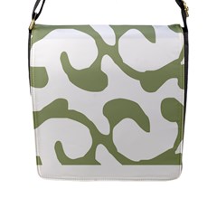 Abstract Pattern Green Swirl T- Shirt Abstract Pattern Green Swirl T- Shirt Flap Closure Messenger Bag (l) by EnriqueJohnson