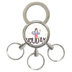 Holiday 3-ring Key Chain