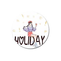 Holiday Magnet 3  (round)