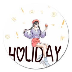 Holiday Magnet 5  (round)