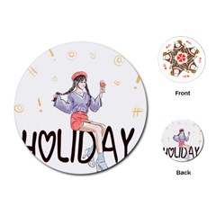 Holiday Playing Cards Single Design (round)