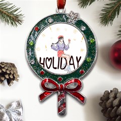 Holiday Metal X mas Lollipop With Crystal Ornament