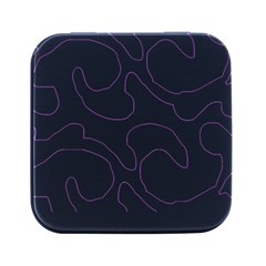 Abstract Pattern Purple Swirl T- Shirt Abstract Pattern Purple Swirl 7 Square Metal Box (black)