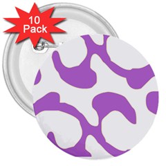 Abstract Pattern Purple Swirl T- Shirt Abstract Pattern Purple Swirl T- Shirt 3  Buttons (10 Pack)  by EnriqueJohnson