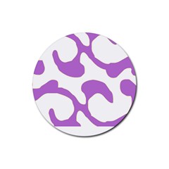 Abstract Pattern Purple Swirl T- Shirt Abstract Pattern Purple Swirl T- Shirt Rubber Round Coaster (4 Pack) by EnriqueJohnson