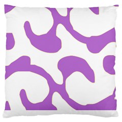 Abstract Pattern Purple Swirl T- Shirt Abstract Pattern Purple Swirl T- Shirt Large Cushion Case (two Sides) by EnriqueJohnson