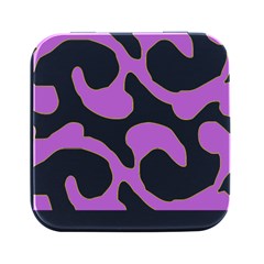 Abstract Pattern Purple Swirl T- Shirt Abstract Pattern Purple Swirl T- Shirt Square Metal Box (black)