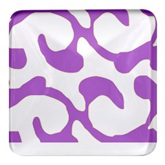 Abstract Pattern Purple Swirl T- Shirt Abstract Pattern Purple Swirl T- Shirt Square Glass Fridge Magnet (4 Pack) by EnriqueJohnson