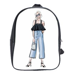 Let’s Go School Bag (large) by SychEva