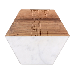 Let’s Go Marble Wood Coaster (hexagon)  by SychEva