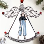 Let’s Go Metal Angel with Crystal Ornament Front