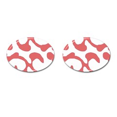 Abstract Pattern Red Swirl T- Shirt Abstract Pattern Red Swirl T- Shirt Cufflinks (oval) by EnriqueJohnson