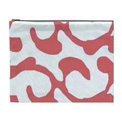 Abstract Pattern Red Swirl T- Shirt Abstract Pattern Red Swirl T- Shirt Cosmetic Bag (xl)