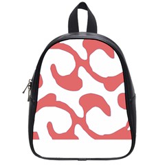 Abstract Pattern Red Swirl T- Shirt Abstract Pattern Red Swirl T- Shirt School Bag (small) by EnriqueJohnson