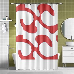 Abstract Pattern Red Swirl T- Shirt Abstract Pattern Red Swirl T- Shirt Shower Curtain 48  X 72  (small)  by EnriqueJohnson