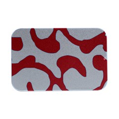 Abstract Pattern Red Swirl T- Shirt Abstract Pattern Red Swirl T- Shirt Open Lid Metal Box (silver)  