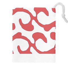 Abstract Pattern Red Swirl T- Shirt Abstract Pattern Red Swirl T- Shirt Drawstring Pouch (5xl) by EnriqueJohnson