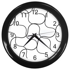 Abstract Pattern T- Shirt Abstract Pattern2 Wall Clock (black) by EnriqueJohnson