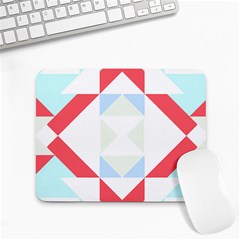 Abstract Pattern T- Shirt Hourglass Pattern  Urban Tones Abstract  Blue And Red  Soft Furnishings 4 Small Mousepad by EnriqueJohnson