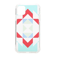 Abstract Pattern T- Shirt Hourglass Pattern  Urban Tones Abstract  Blue And Red  Soft Furnishings 4 Iphone 11 Tpu Uv Print Case by EnriqueJohnson