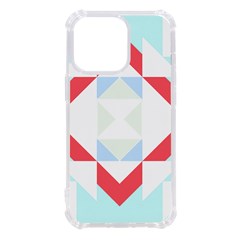 Abstract Pattern T- Shirt Hourglass Pattern  Urban Tones Abstract  Blue And Red  Soft Furnishings 4 Iphone 13 Pro Tpu Uv Print Case