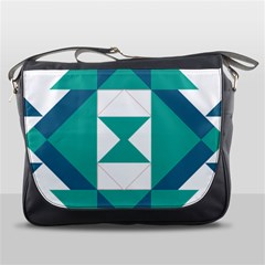 Abstract Pattern T- Shirt Hourglass Pattern Messenger Bag by EnriqueJohnson