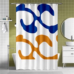 Abstract Swirl Gold And Blue Pattern T- Shirt Abstract Swirl Gold And Blue Pattern T- Shirt Shower Curtain 48  X 72  (small)  by EnriqueJohnson