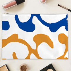 Abstract Swirl Gold And Blue Pattern T- Shirt Abstract Swirl Gold And Blue Pattern T- Shirt Cosmetic Bag (xxl) by EnriqueJohnson