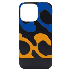 Abstract Swirl Gold And Blue Pattern T- Shirt Abstract Swirl Gold And Blue Pattern T- Shirt Iphone 14 Pro Max Black Uv Print Case by EnriqueJohnson