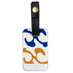 Abstract Swirl Gold And Blue Pattern T- Shirt Abstract Swirl Gold And Blue Pattern T- Shirt Luggage Tag (one side) Front