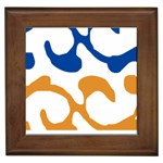 Abstract Swirl Gold And Blue Pattern T- Shirt Abstract Swirl Gold And Blue Pattern T- Shirt Framed Tile Front