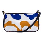 Abstract Swirl Gold And Blue Pattern T- Shirt Abstract Swirl Gold And Blue Pattern T- Shirt Shoulder Clutch Bag Front