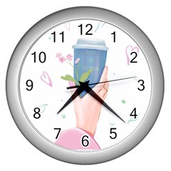 Never Stop Dreaming Wall Clock (silver) by SychEva