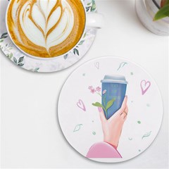 Never Stop Dreaming Uv Print Round Tile Coaster by SychEva