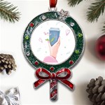 Never Stop Dreaming Metal X Mas Lollipop with Crystal Ornament Front