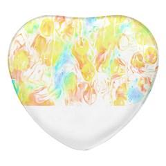 Abstract T- Shirt Abstract Colored Background T- Shirt Heart Glass Fridge Magnet (4 Pack) by EnriqueJohnson