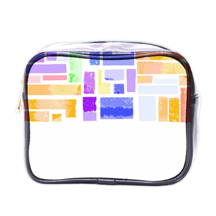 Abstract T- Shirt Blockage T- Shirt Mini Toiletries Bag (One Side)